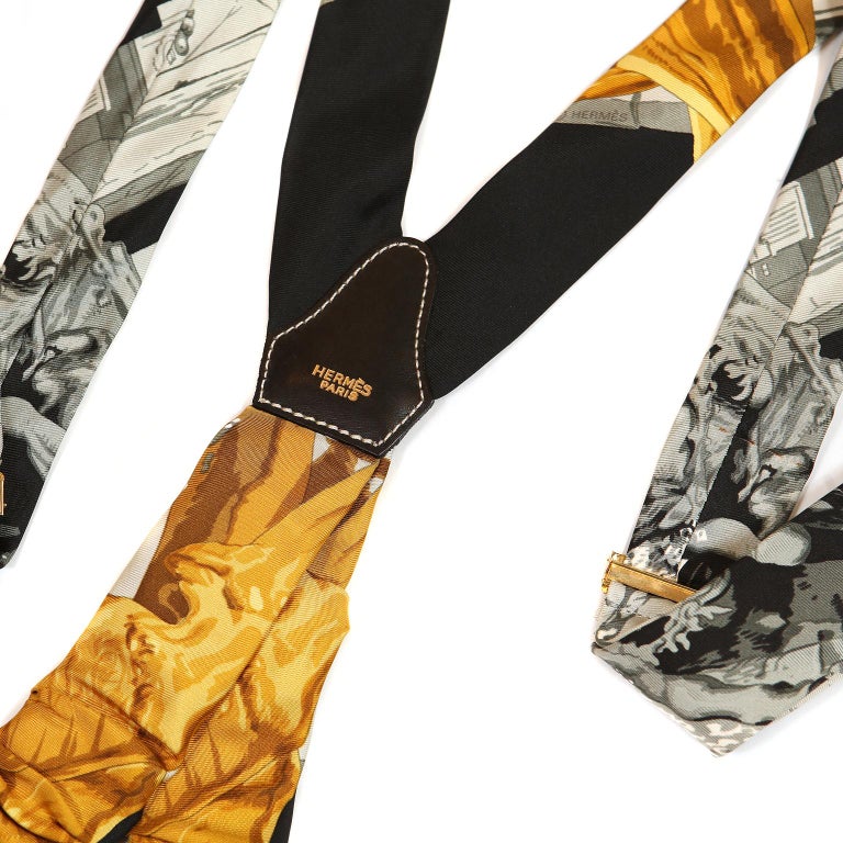 Beige Hermès Suspenders  For Sale