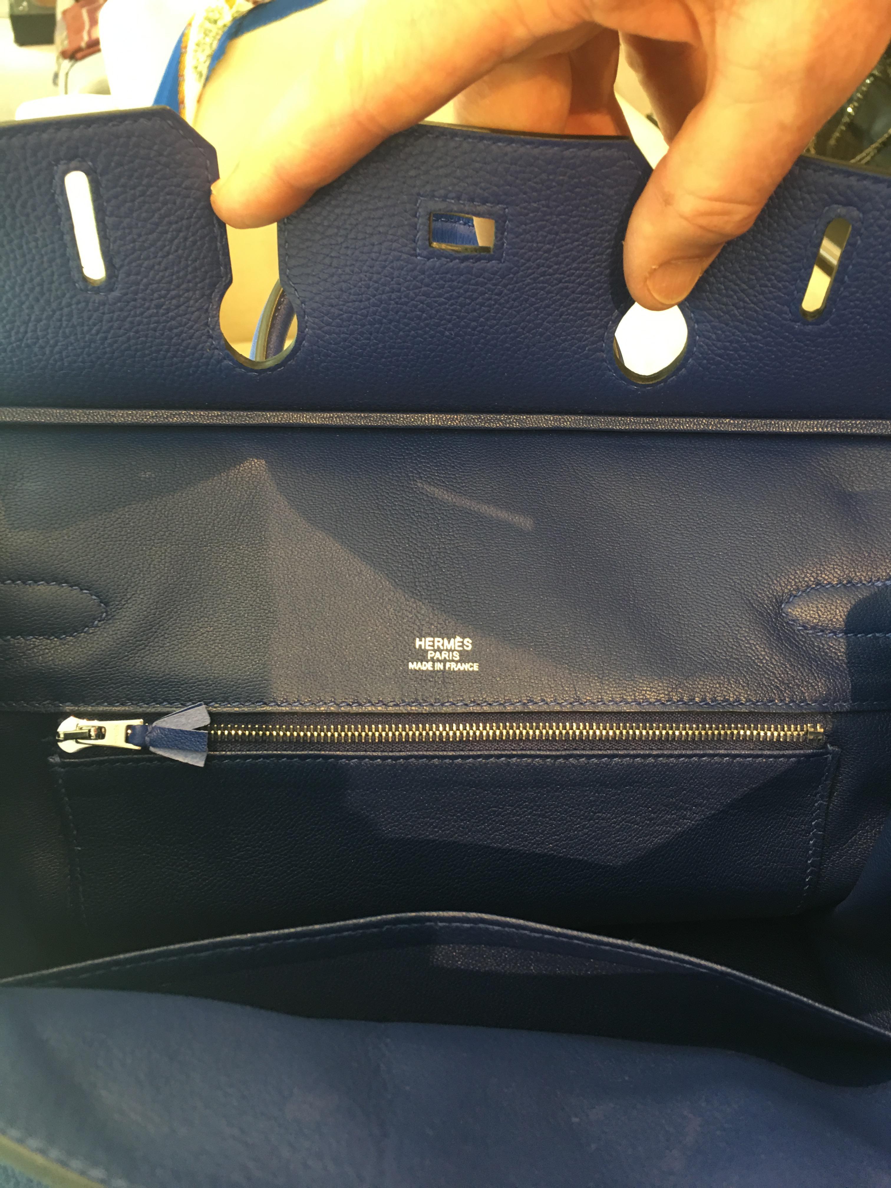 Hermès Blue Electrique Togo 30 cm Ghillies Birkin Bag 8