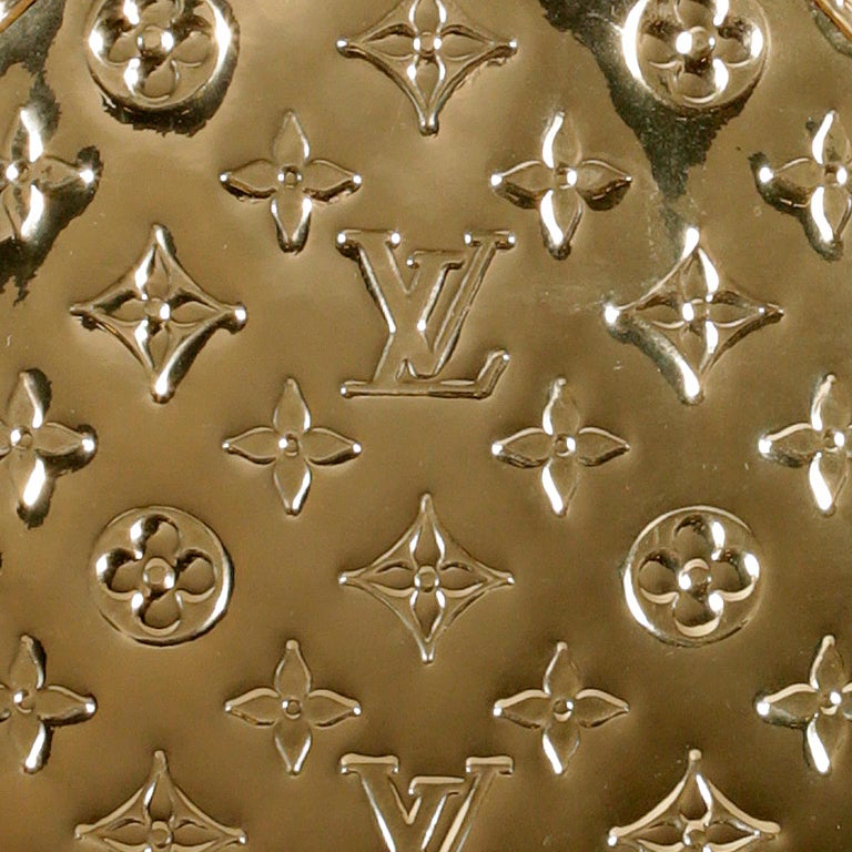 Louis Vuitton, Pre-Loved Gold Monogram Miroir Sac Plat, Gold :  奢華