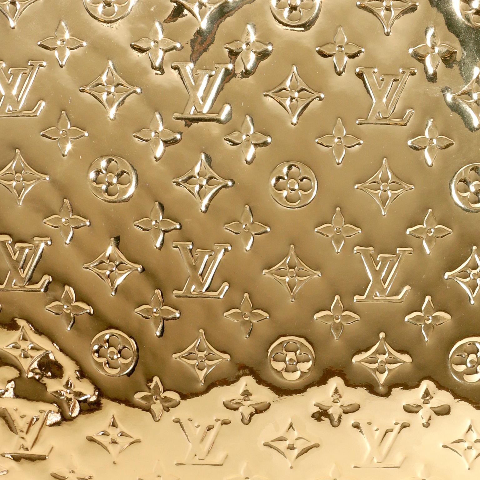 Louis Vuitton Gold Limited Edition Miroir Monogram Sac Plat Tote 1