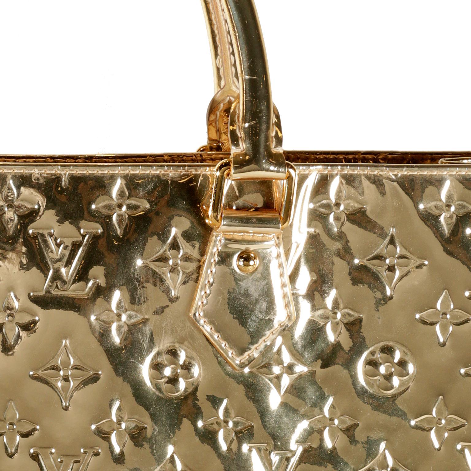 Louis Vuitton Gold Limited Edition Miroir Monogram Sac Plat Tote 2