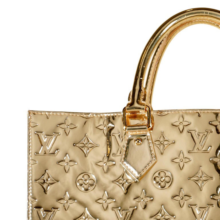  Louis Vuitton, Pre-Loved Gold Monogram Miroir Sac Plat, Gold :  奢華