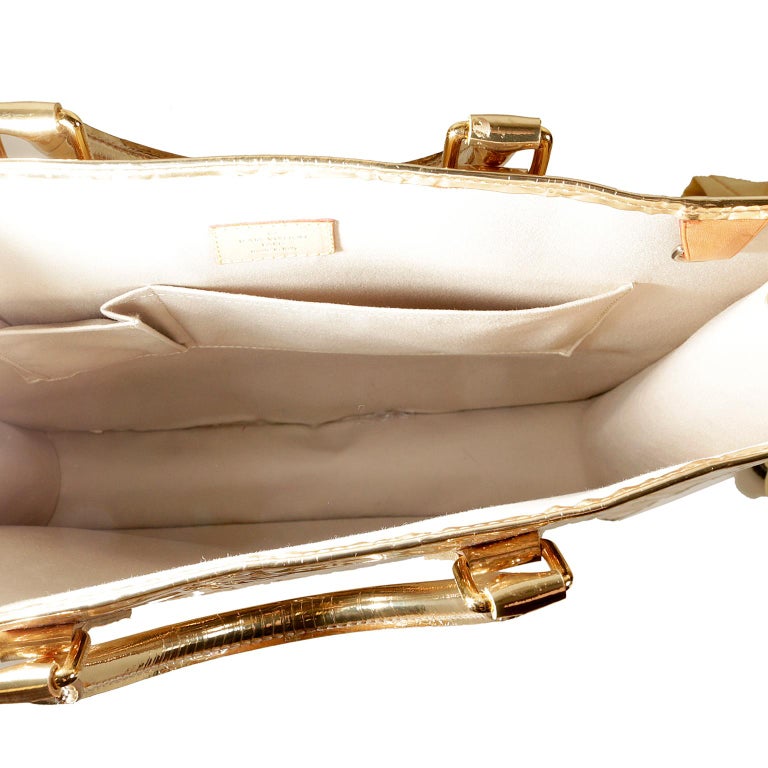 Louis Vuitton Gold Limited Edition Miroir Monogram Sac Plat Tote at 1stdibs
