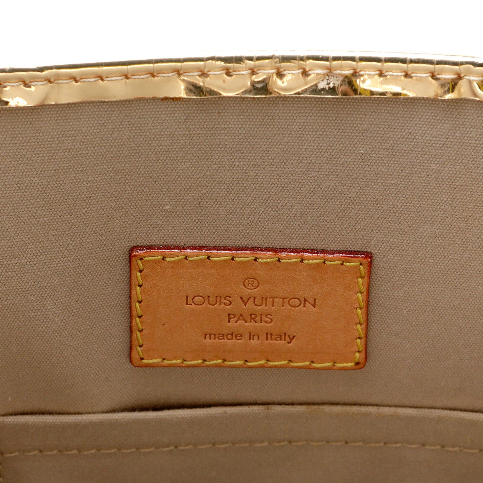 Louis Vuitton Gold Limited Edition Miroir Monogram Sac Plat Tote 8