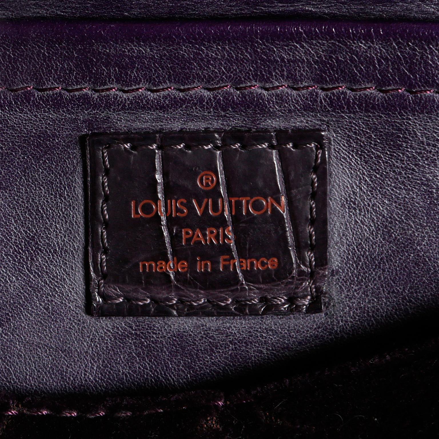 Louis Vuitton Eggplant Purple Monogram Velours Clyde Bag 6