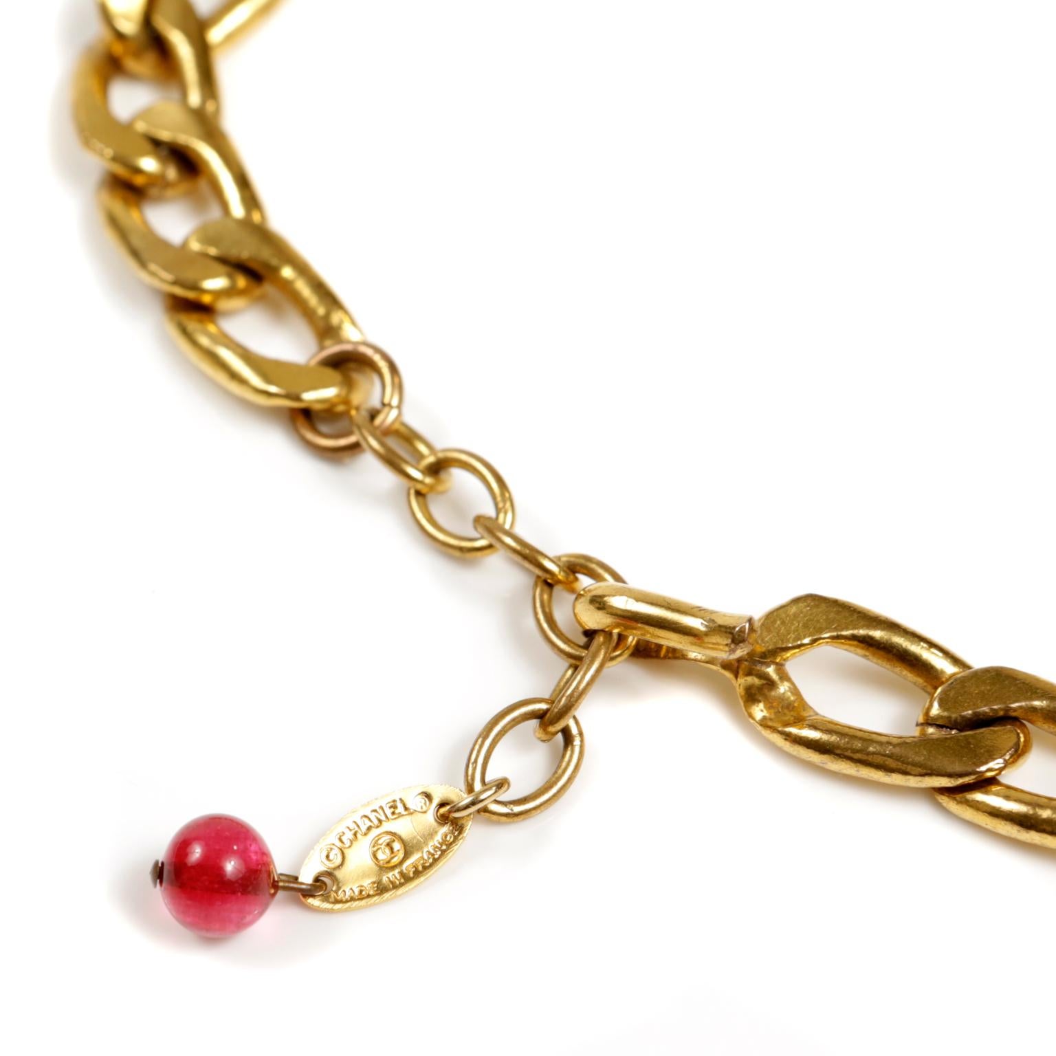Chanel Gold Gripoix Medallion Vintage Necklace- 1970's 1