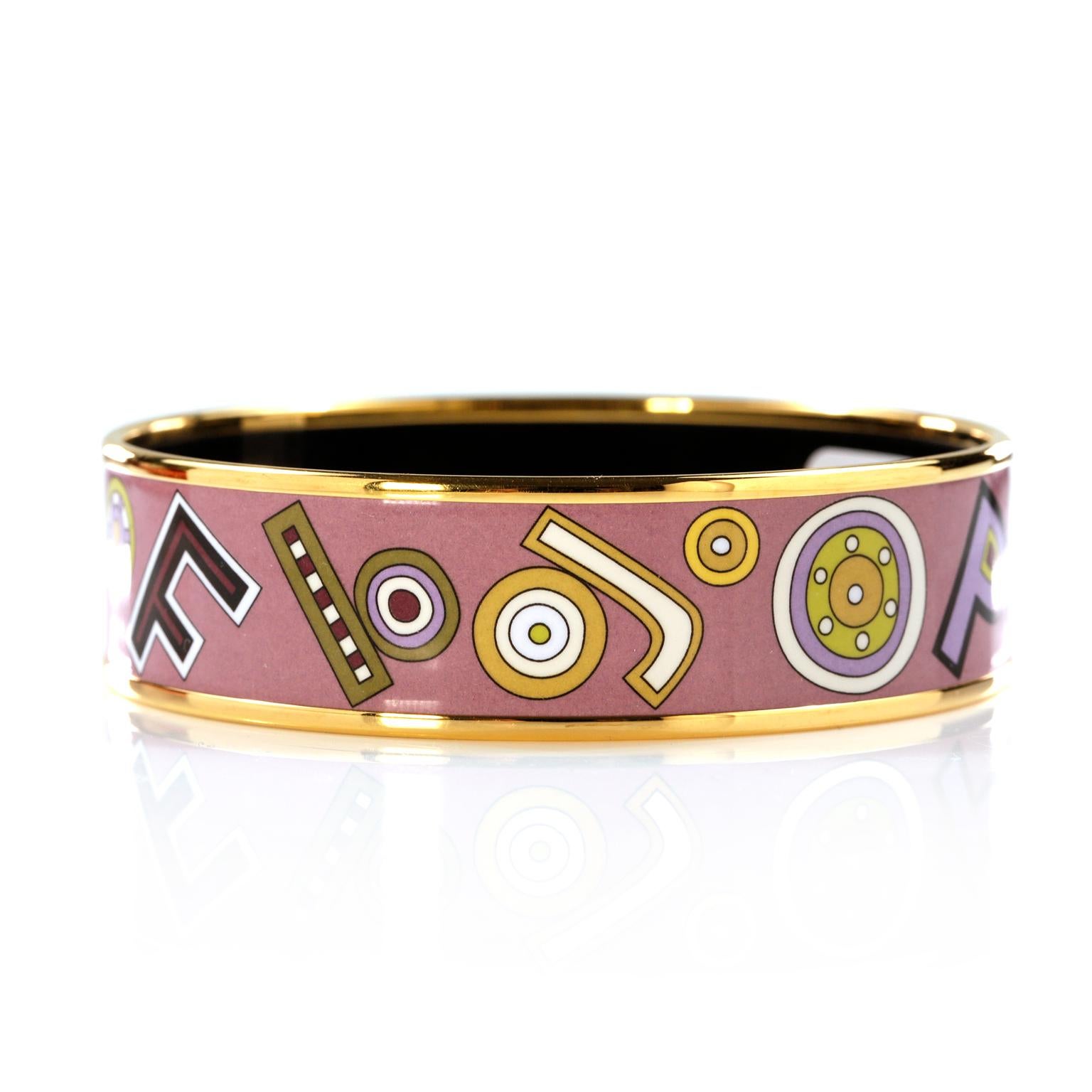 Hermès Bracciale Tohu Bohu con smalto color lavanda In condizioni buone in vendita a Palm Beach, FL