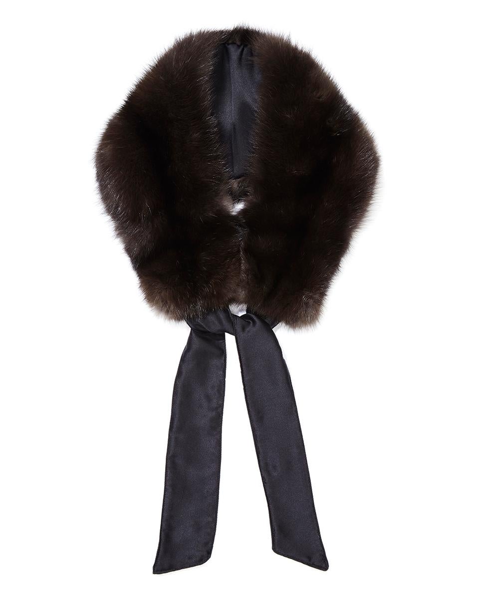 Women's or Men's Verheyen London Circle Stand up Collar in Natural Barguzinsky Sable Fur