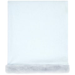 Verheyen London Cashmere Mink Fur Trimmed Ice Blue Shawl Scarf