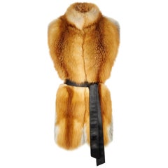 Verheyen London Nehru Collar Stole in Natural Red Fox Fur