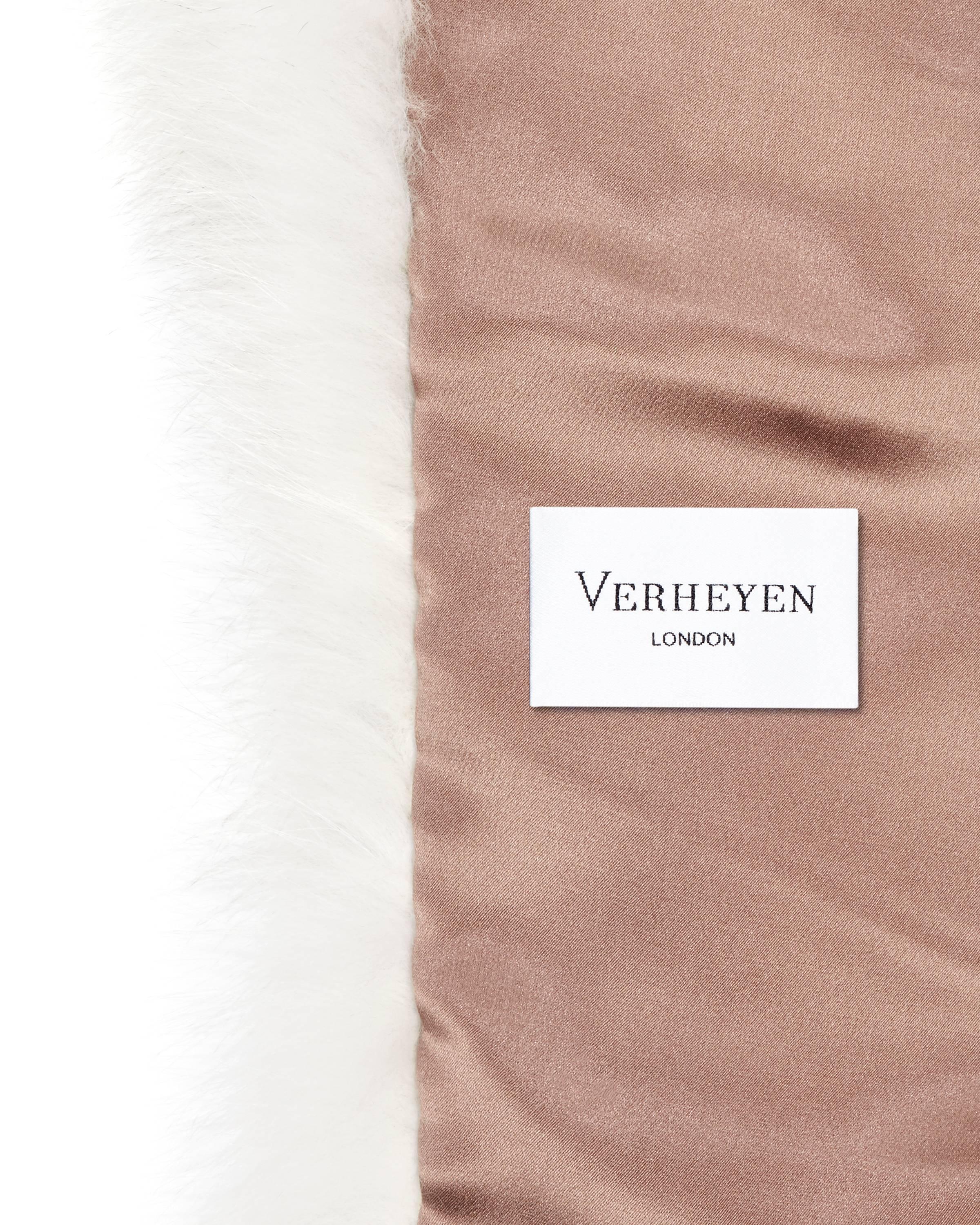 Verheyen London Legacy Stole in Natural Fawn Light Fox Fur - Silk &Monogramming  8