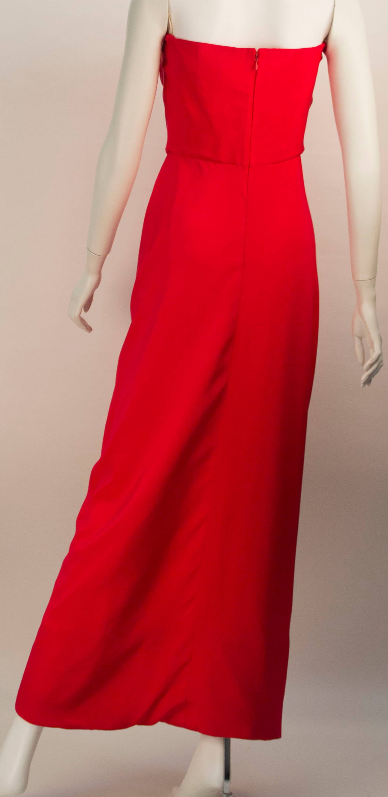 Women's 1990s Scaasi Dynamic Red Dress