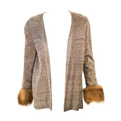 Oscar de la Renta Metallic Knit Jacket 4