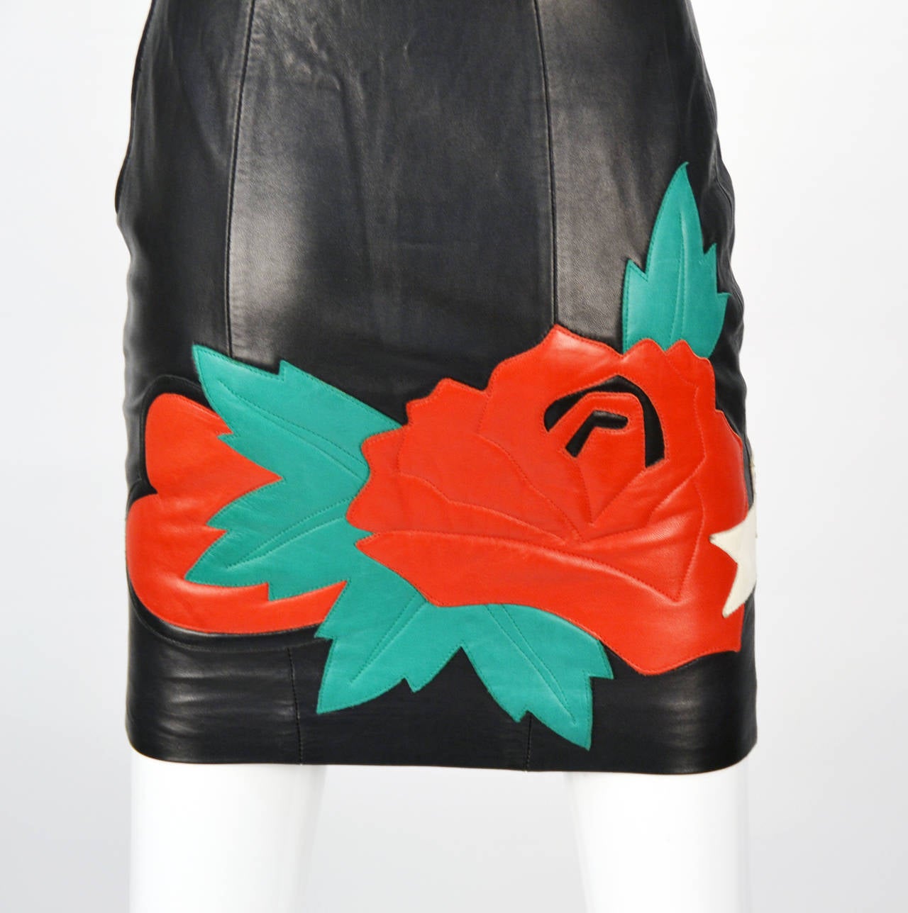 Women's 1990's Michael Hoban North Beach True Love Leather Dress