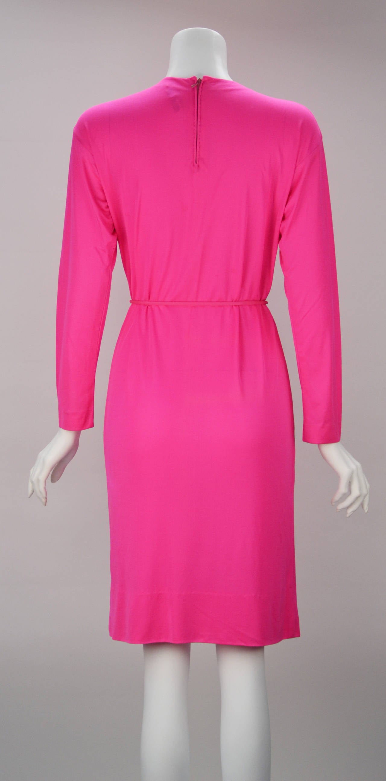 Women's 1960s Hot Pink Pucci Silk Knit Dress and Coppola e Toppo Belt