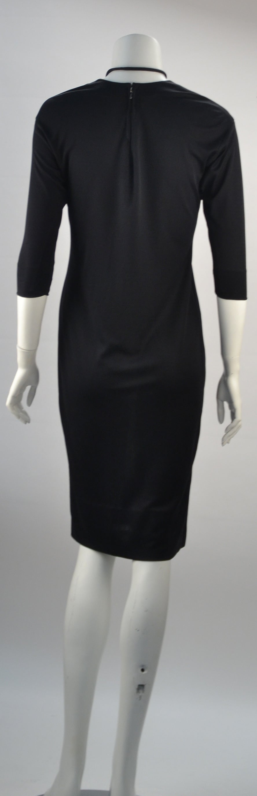 1960's Black Pucci Silk Knit Dress In Good Condition In Houston, TX