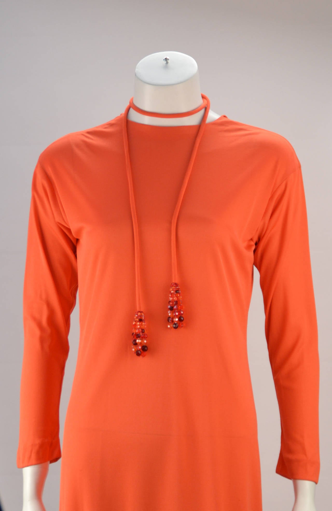 1960s Pucci Coral Silk Knit Dress and Coppola e Toppo Belt 3