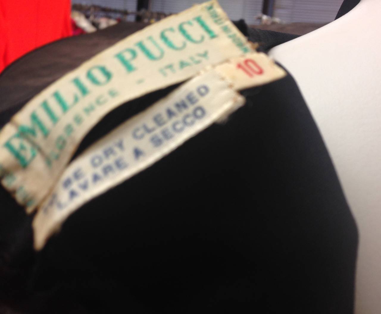 1960's Black Pucci Silk Knit Dress 5