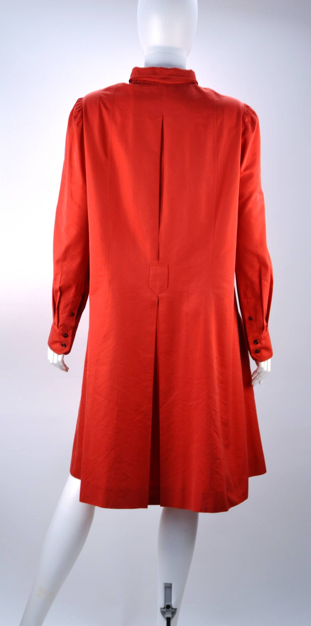 Yves Saint Laurent Red Tent Dress In Excellent Condition In Houston, TX