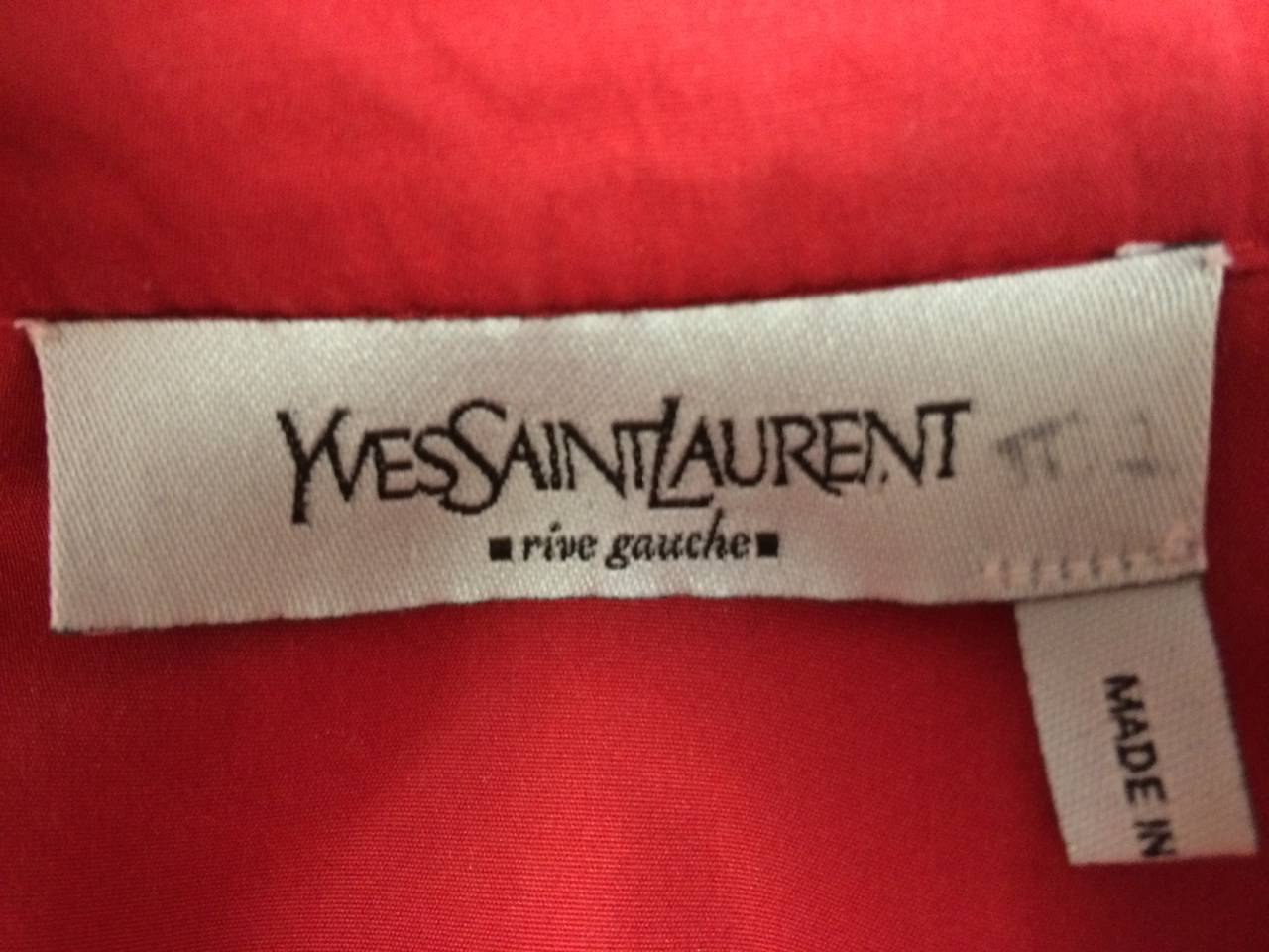 Yves Saint Laurent Red Tent Dress 3