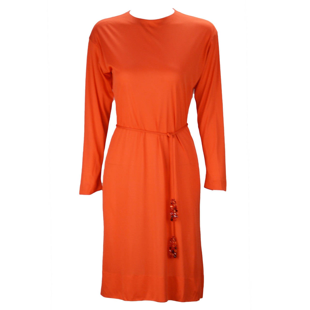 1960s Pucci Coral Silk Knit Dress and Coppola e Toppo Belt at 1stdibs