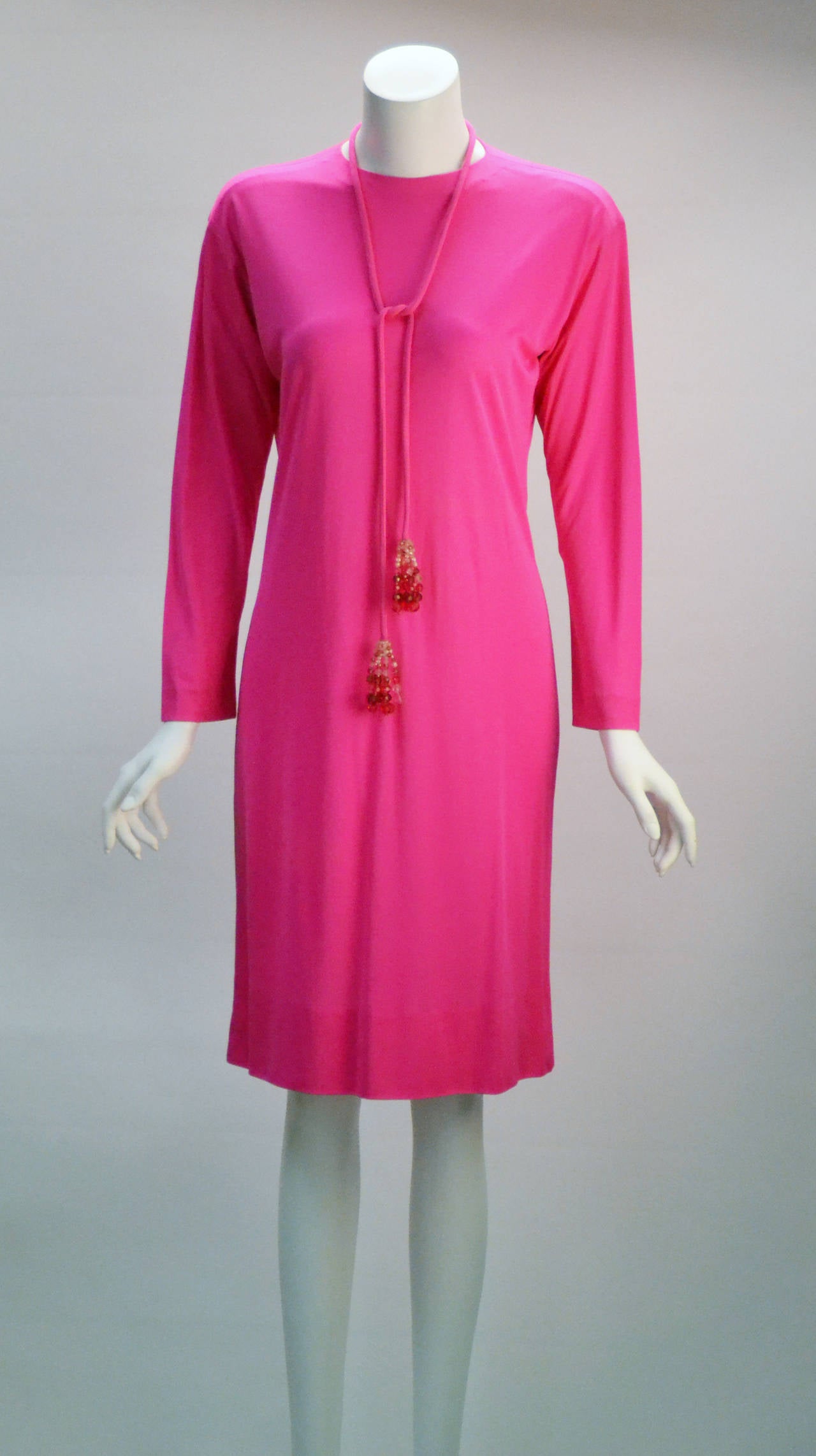 1960s Hot Pink Pucci Silk Knit Dress and Coppola e Toppo Belt 2