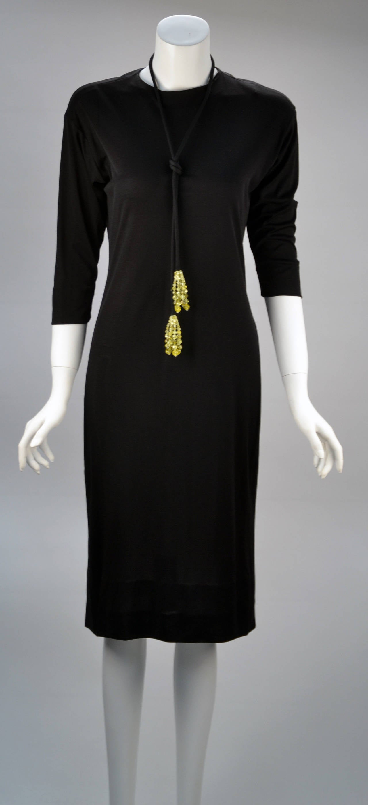 1960's Black Pucci Silk Knit Dress 1