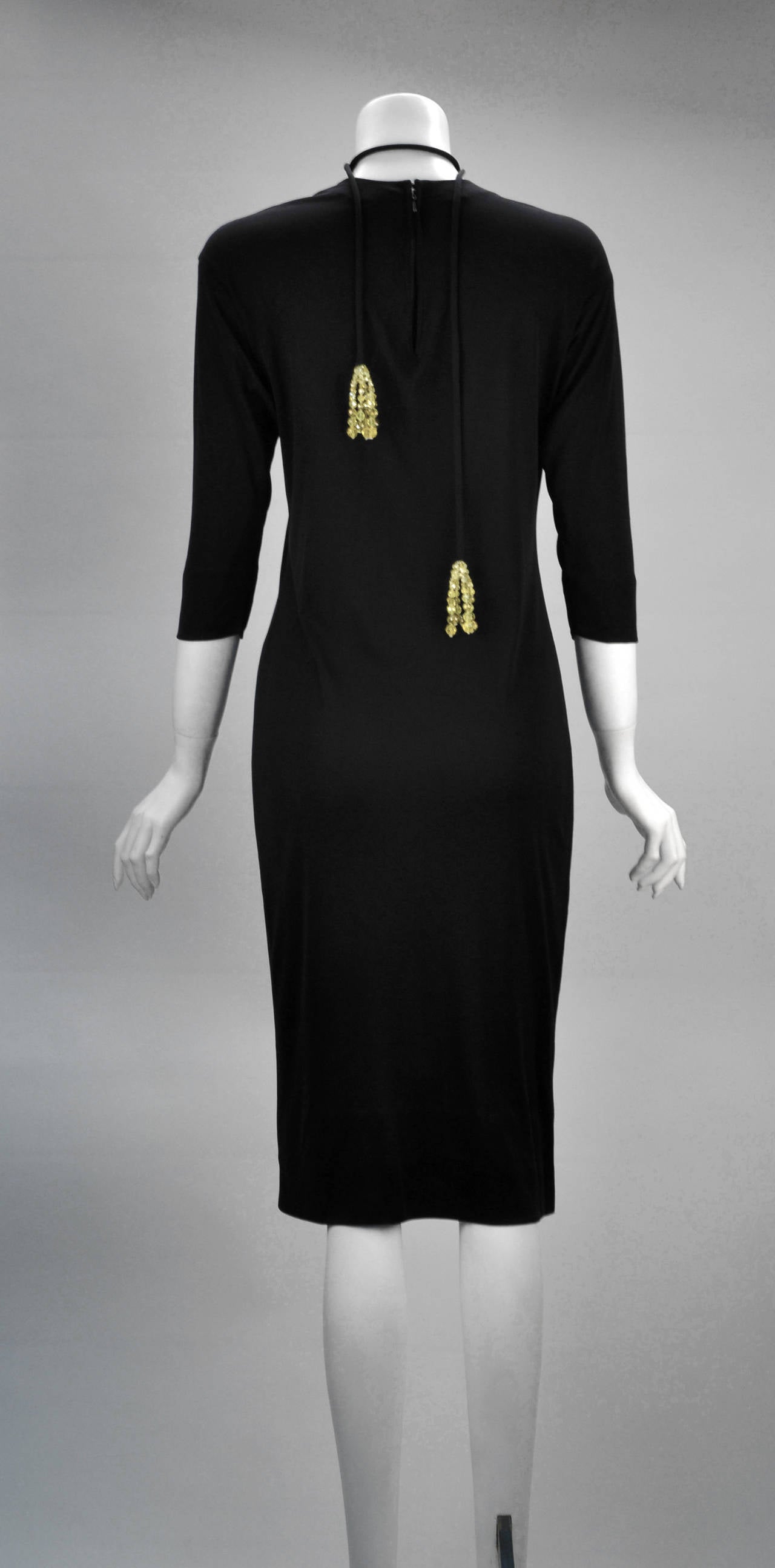 1960's Black Pucci Silk Knit Dress 2