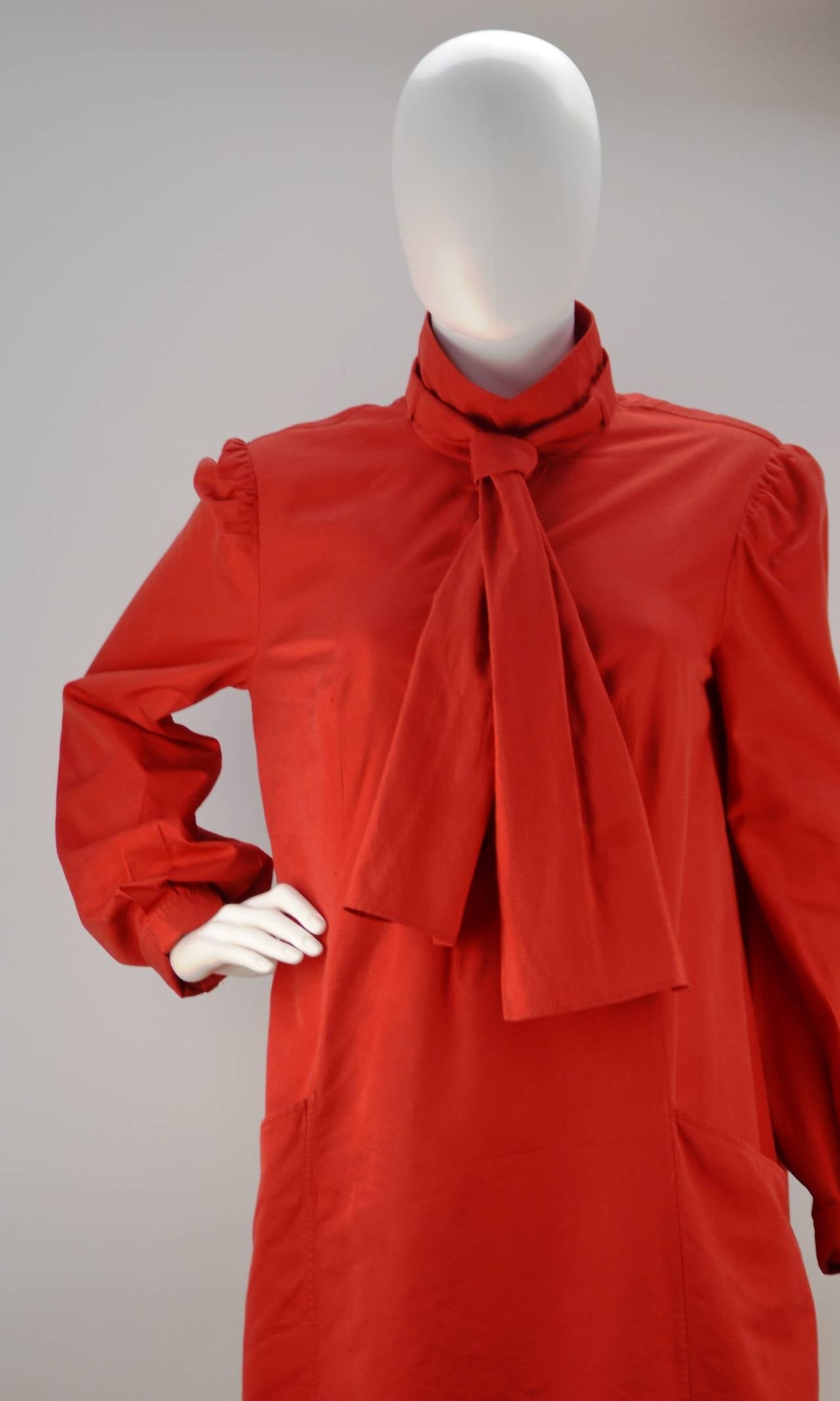 Yves Saint Laurent Red Tent Dress 2