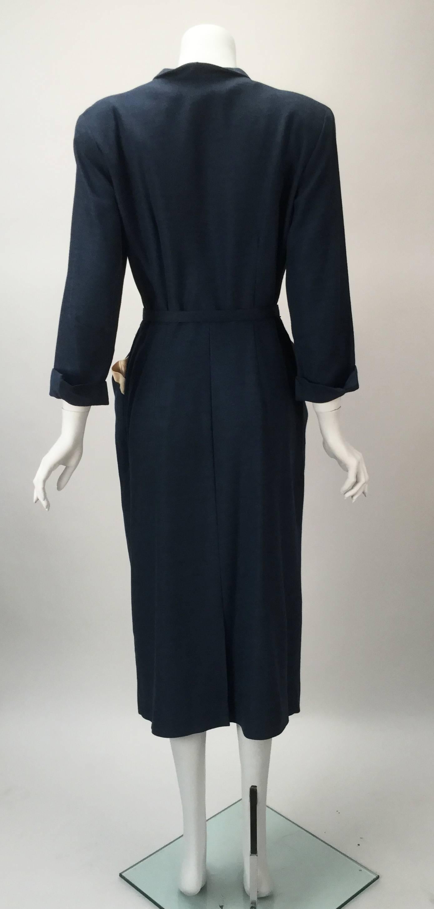 Women's 1940s Mar Tee Original Cadet Blue Dress 