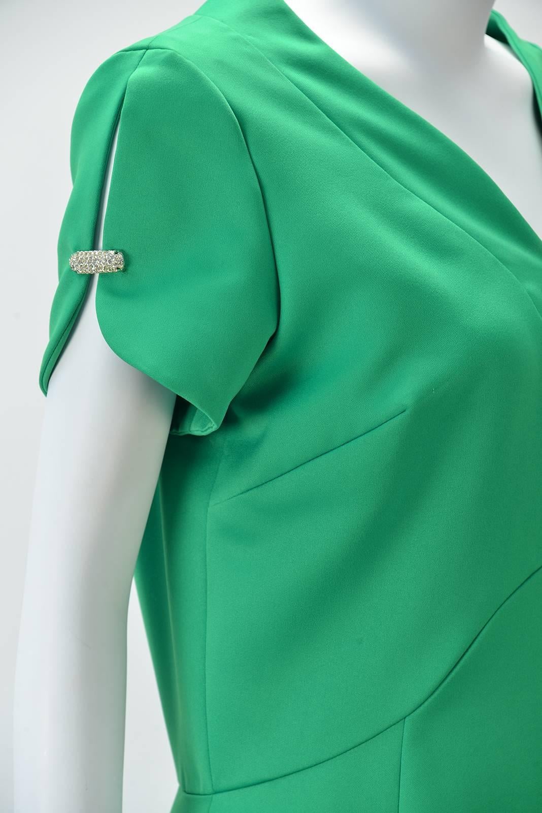 Women's 1960s Helen Bass Kelly Green Party Dress