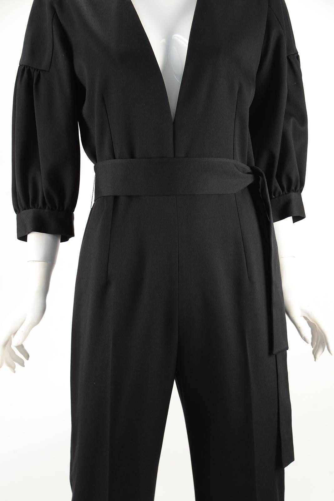 Women's NWT 2014 Yves Saint Laurent Black Jumpsuit 