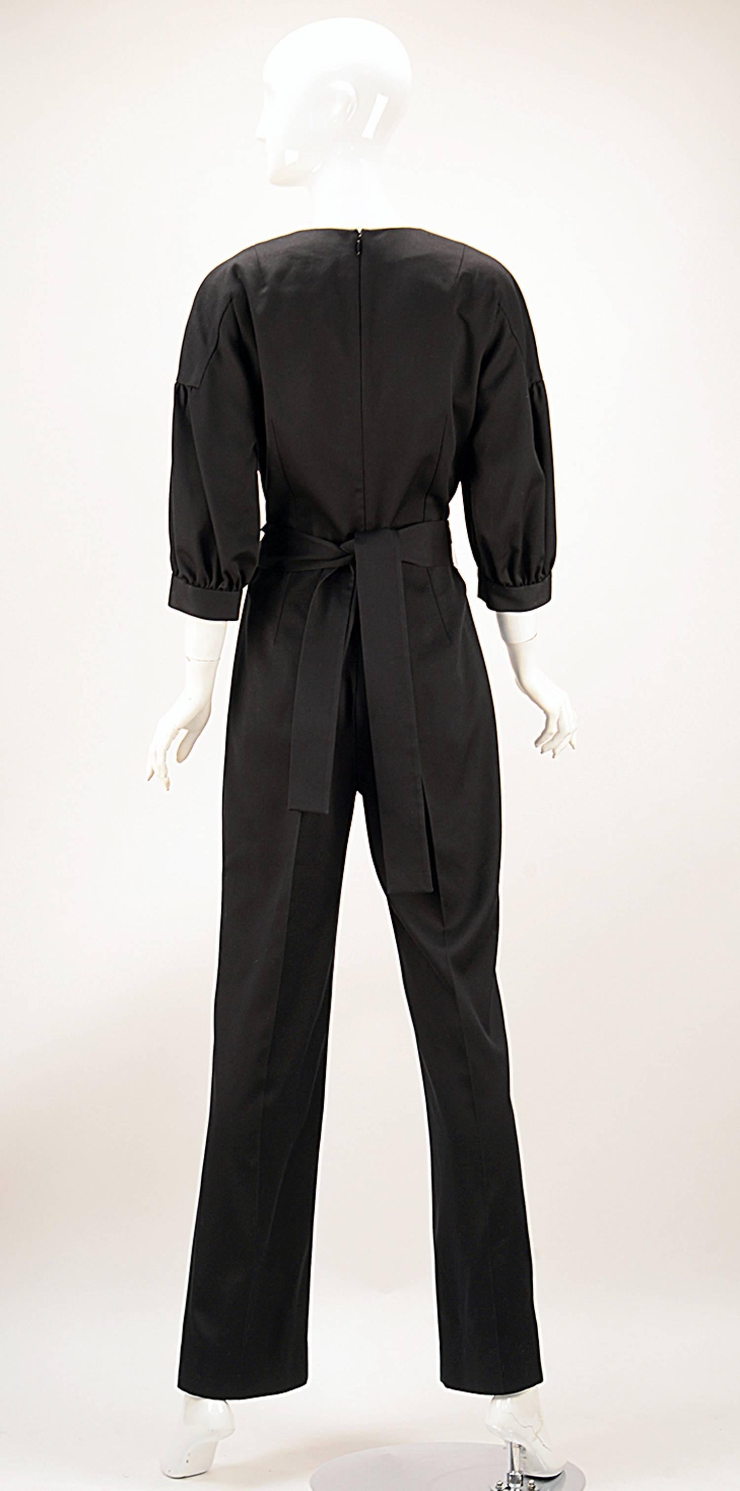 NWT 2014 Yves Saint Laurent Black Jumpsuit  In New Condition In Houston, TX