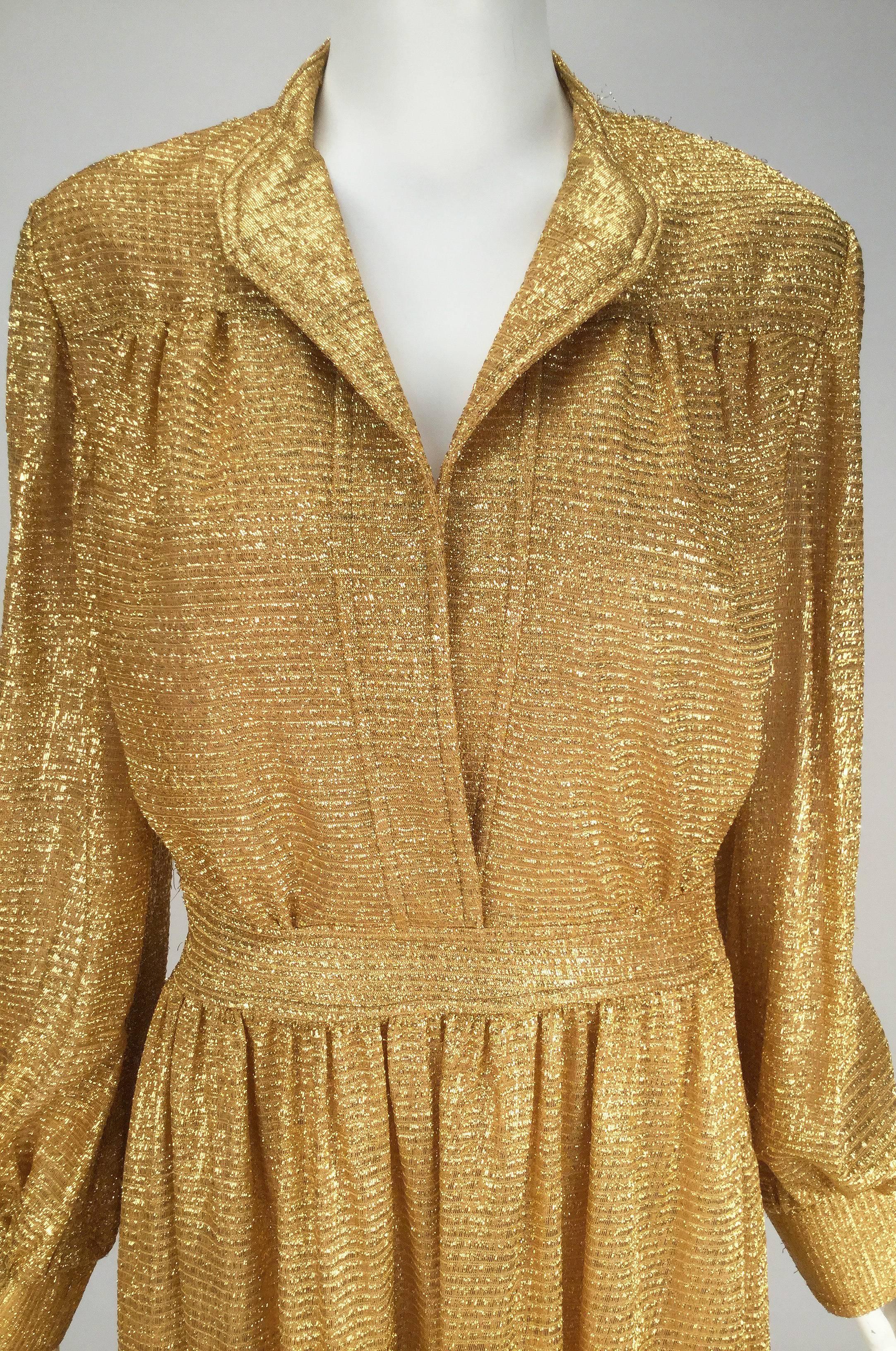 gold long sleeve dress