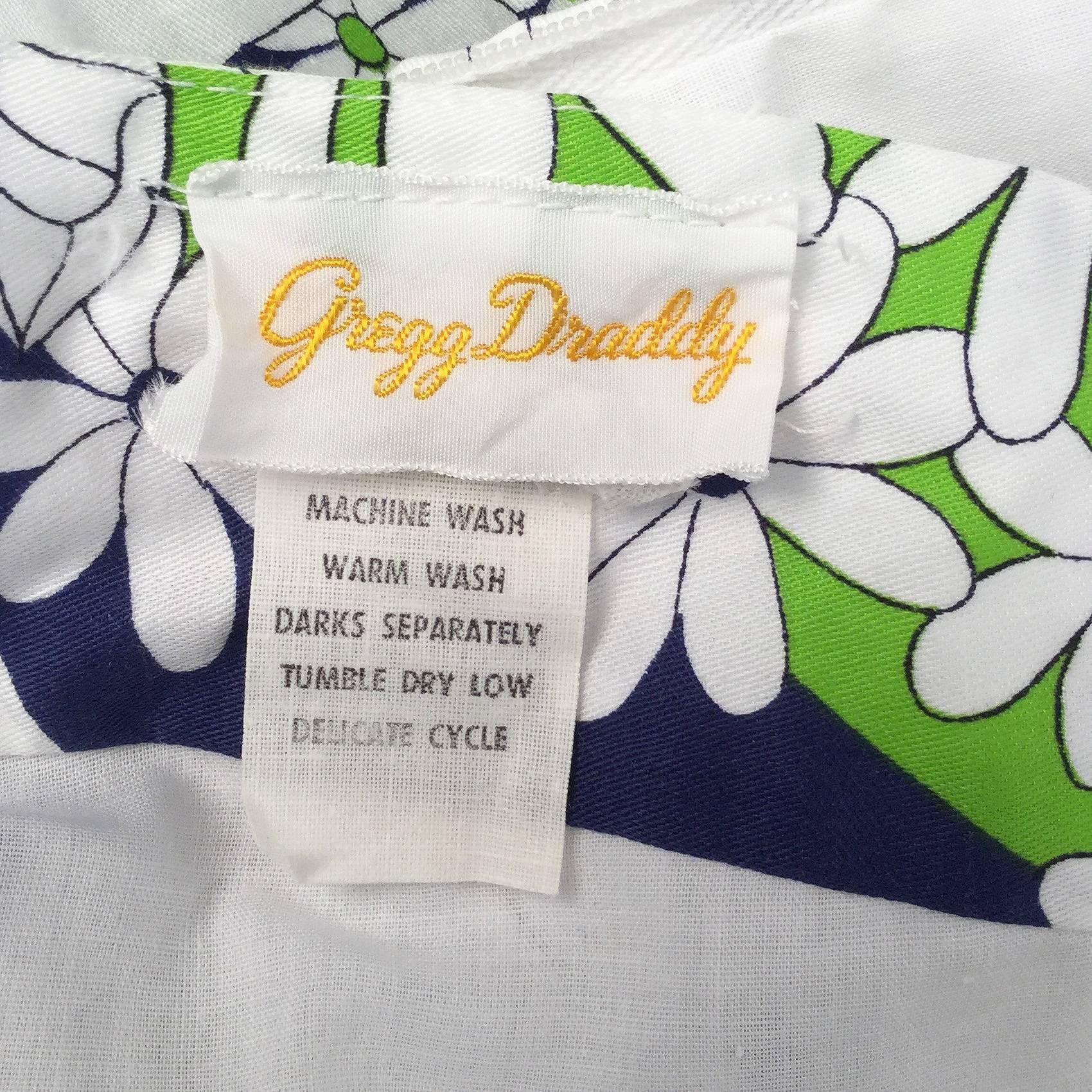 Gray 1970s Gregg Draddy Art Print Halter Maxi Dress