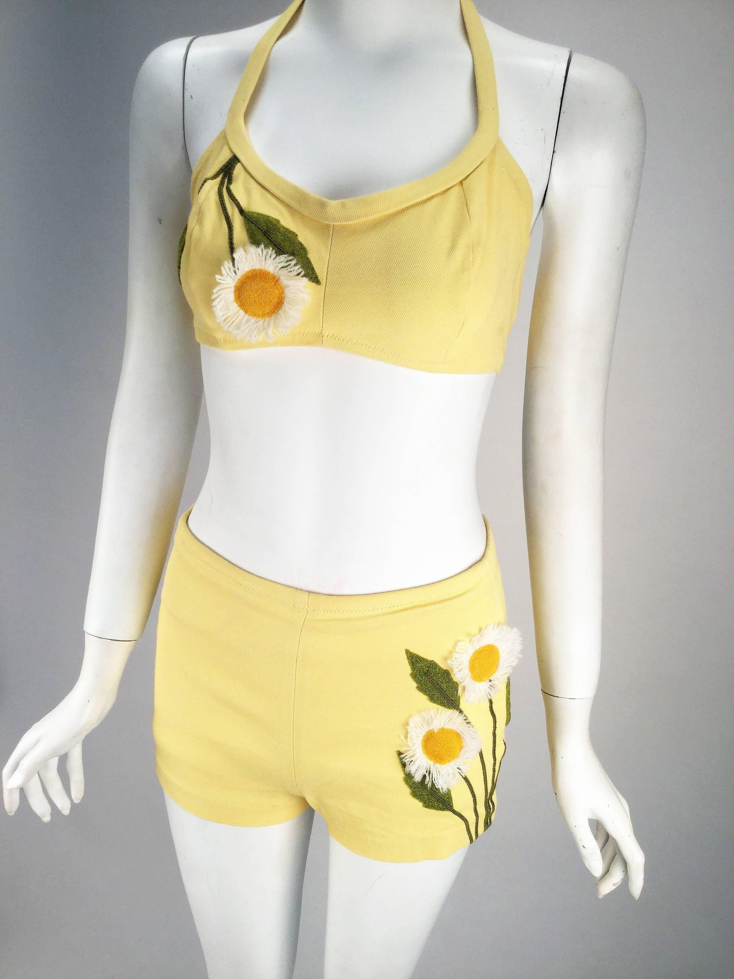 pale yellow bathing suit