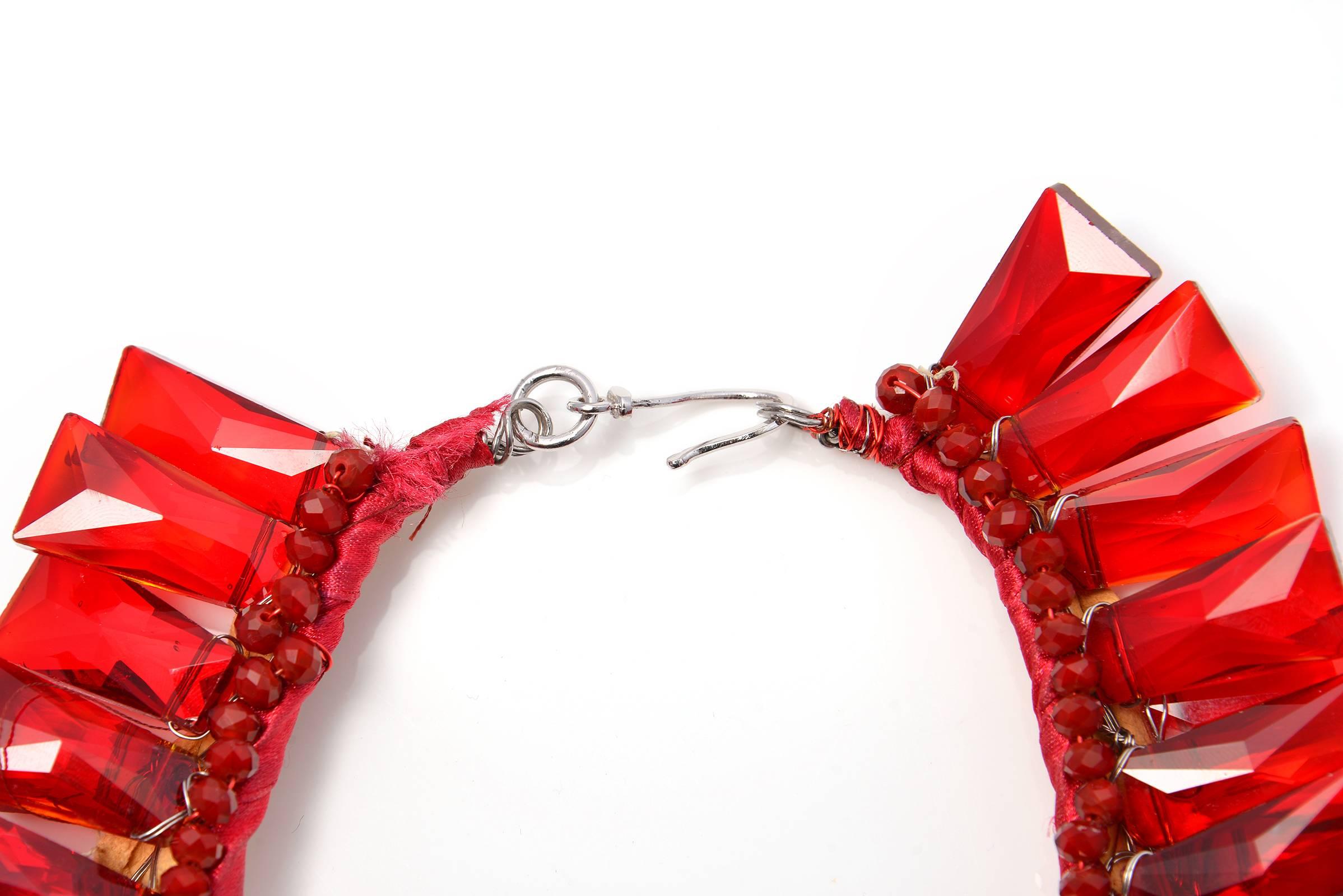 red crystal necklace