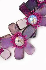 Joe Vilaiwan Fire Polished Amethyst Flower Necklace