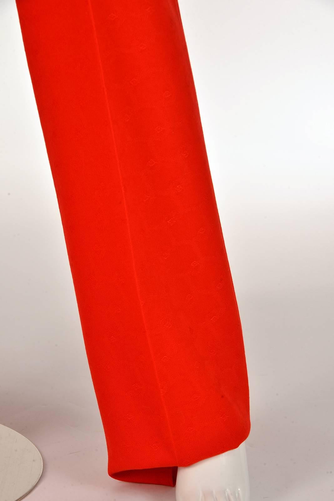 Roberta di Camerino Vintage Red Wool Trousers 3