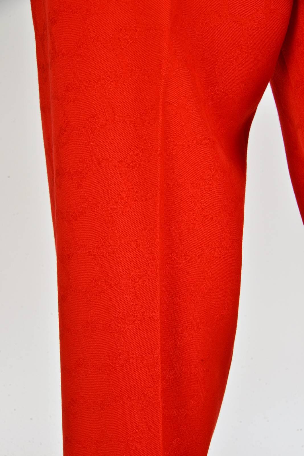 Roberta di Camerino Vintage Red Wool Trousers 2