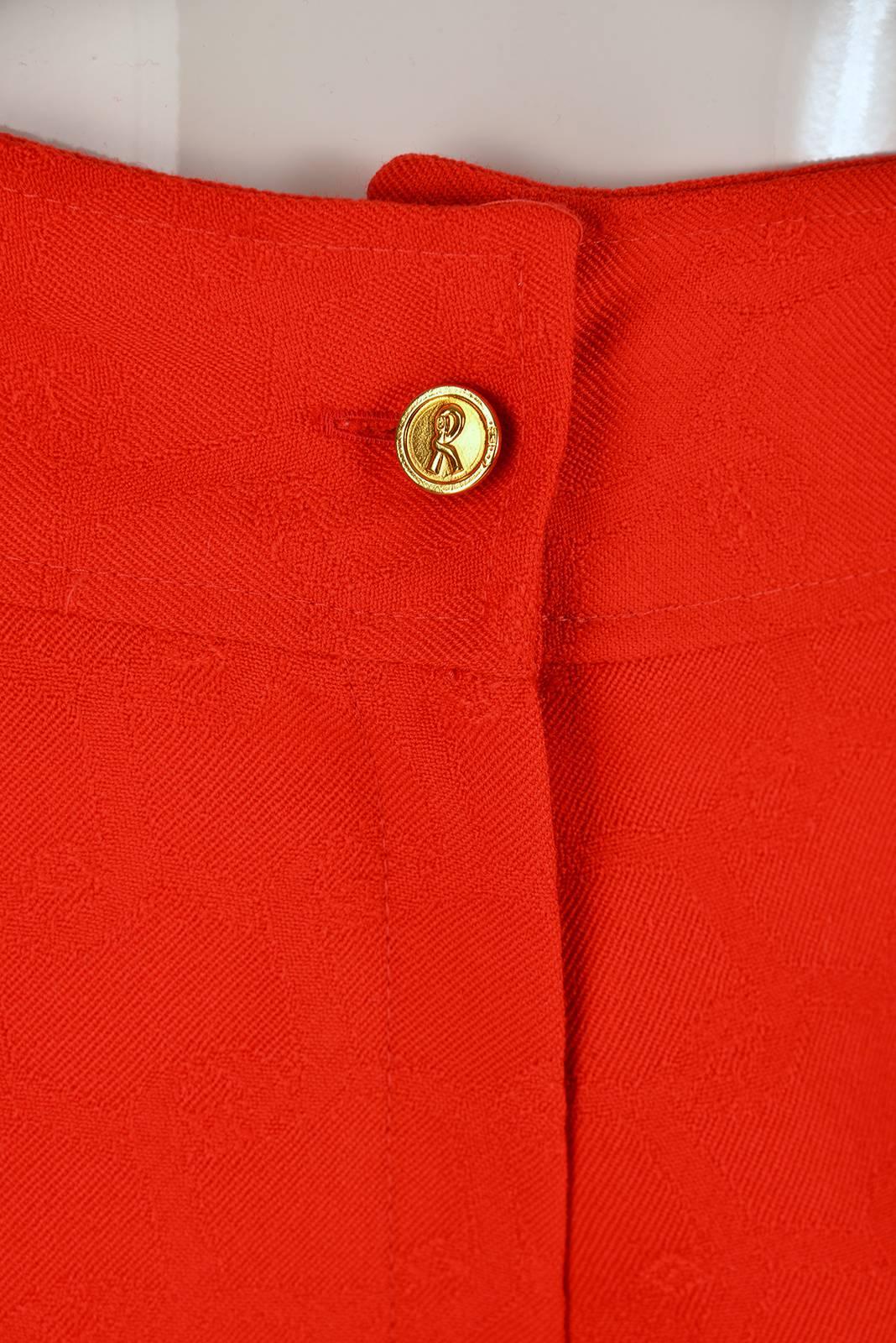 Roberta di Camerino Vintage Red Wool Trousers 1