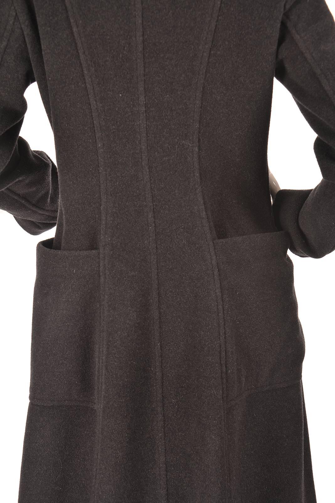 Ivan Grundahal Black Wool Large Collar Coat For Sale 1