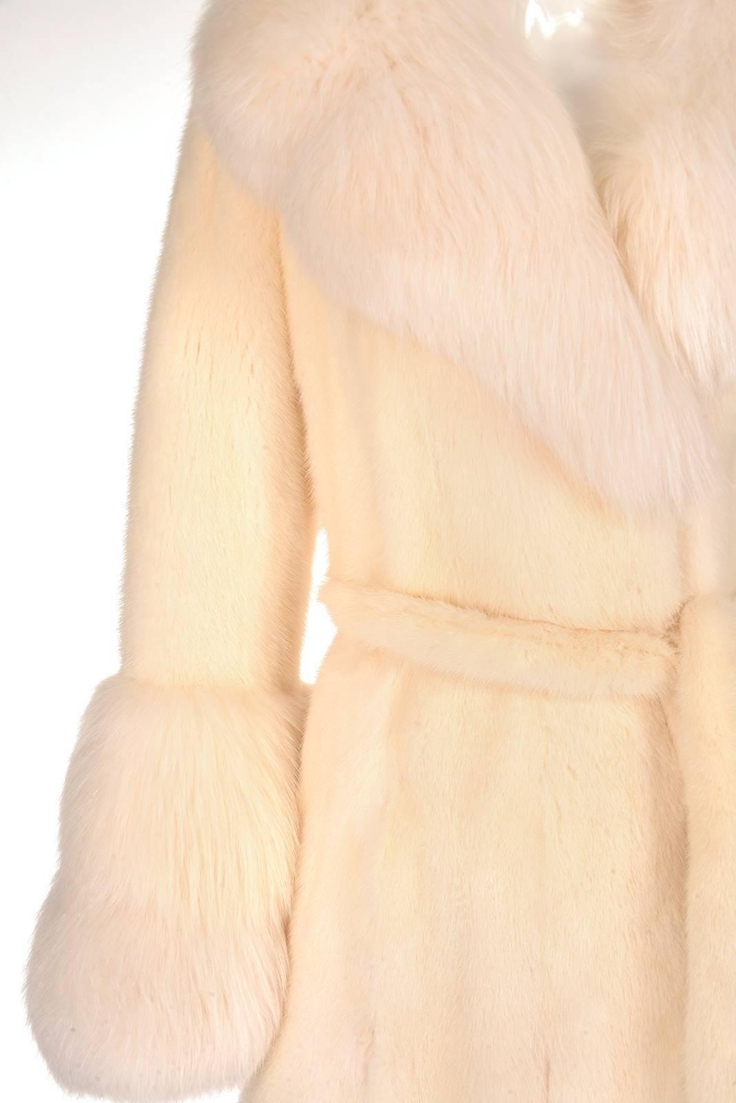 white mink coat