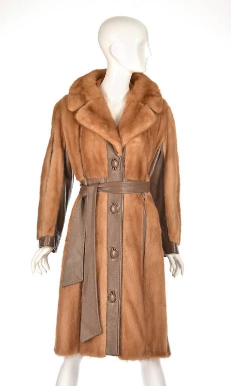 Late 20th Century Aladino Stefani Originals Mink and Leather Coat at ...