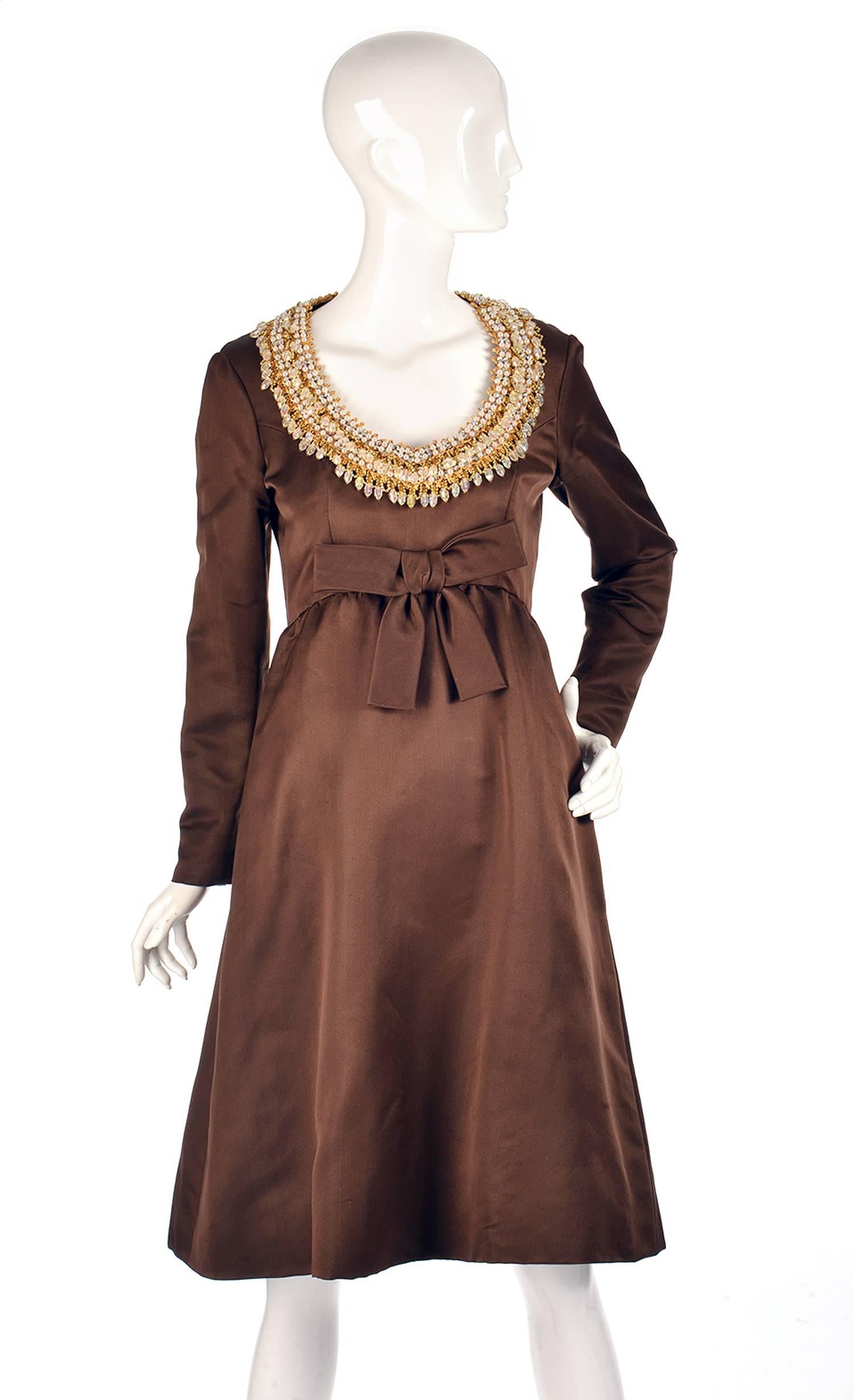 chocolate cocktail dress