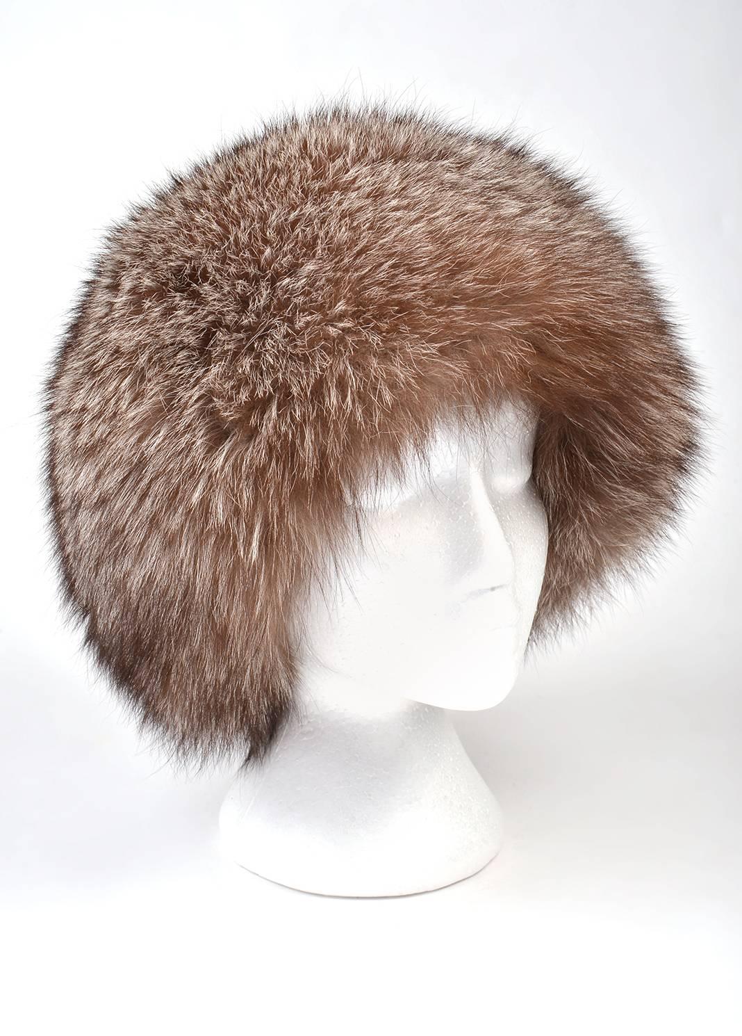 Brown Vintage Fox Fur Chapka