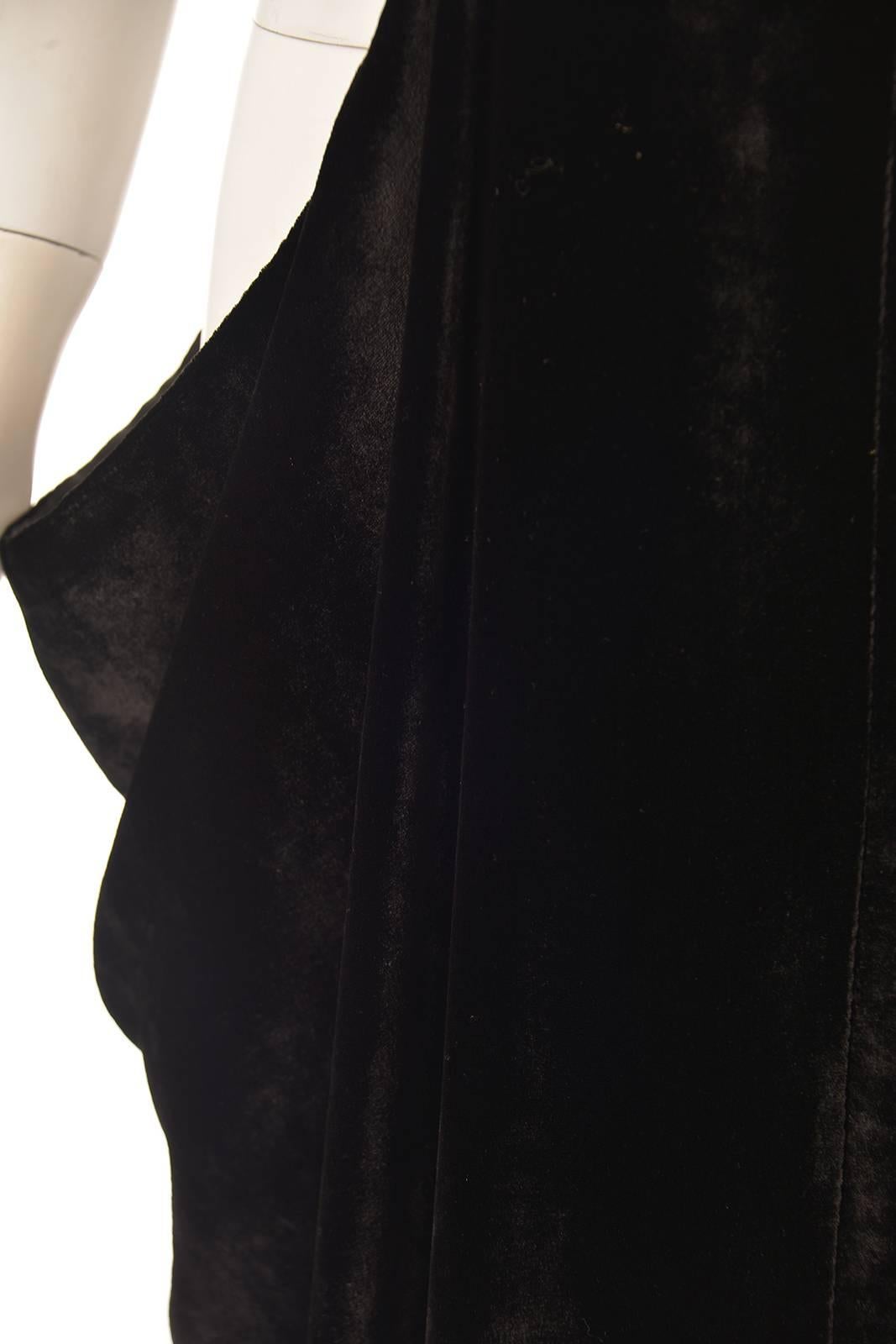 Women's Vintage Isa Dorn Black Velvet Slouch Pinafore  For Sale
