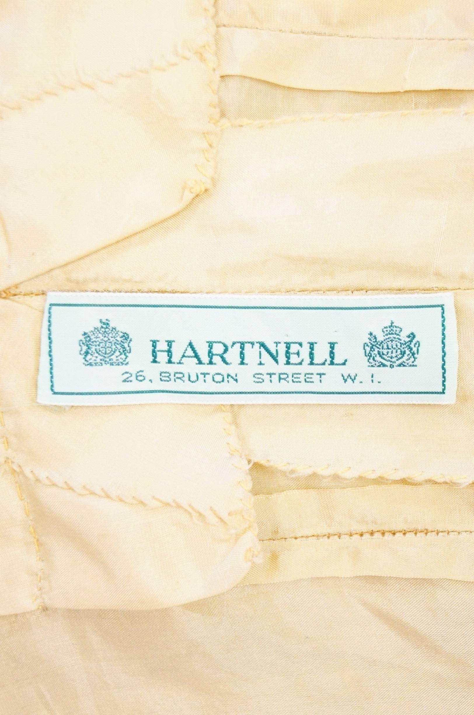 Rare 1960s Norman Hartnell Gold Lame and Mink Dress and Coat For Sale 2