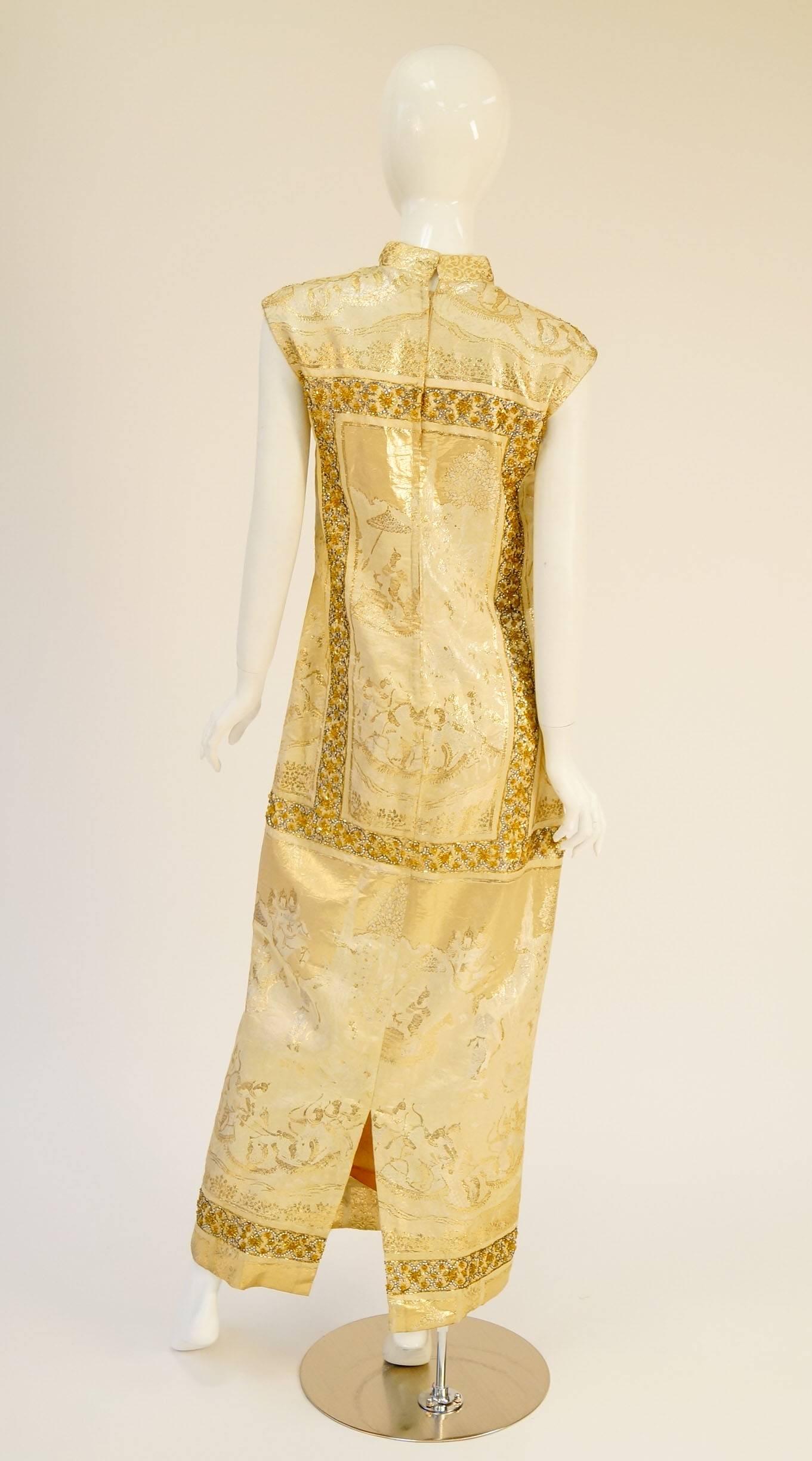 gold lamay dress