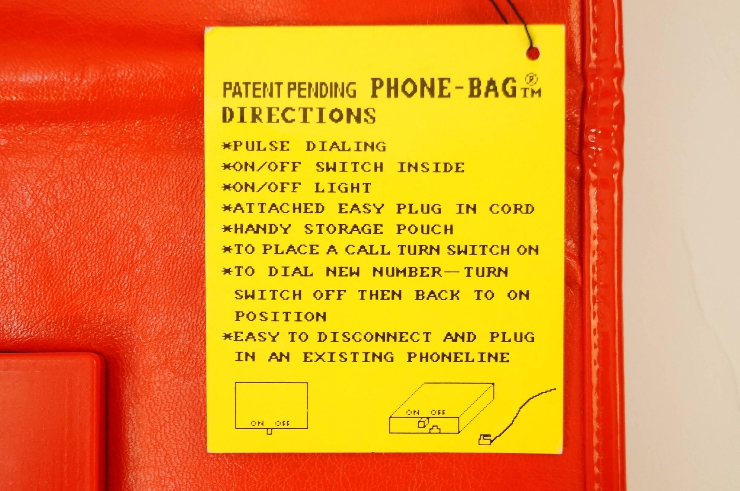 1970s Dallas Handbags' ”Phone” Directory Red Leather Purse NWT 1
